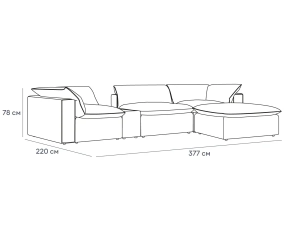 Диван Rivoli бирюзовый — изображение 3
