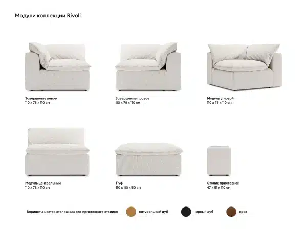 Диван Rivoli синий — изображение 4