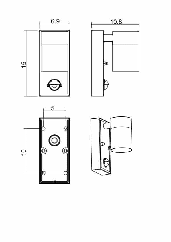 Фасадный светильник Arte Lamp MISTERO A3322AL-1BK — изображение 4