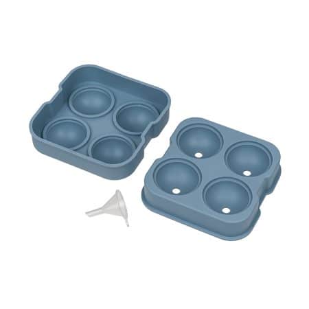 Форма для льда малая на 4 шара grey