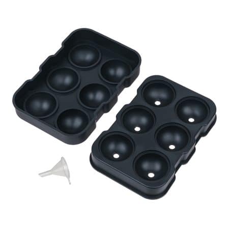 Форма для льда на 6 шаров black