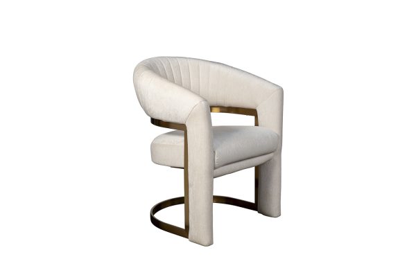 GY-08386 Стул велюр кремовый/матовое золото 67*66*85см — изображение 2