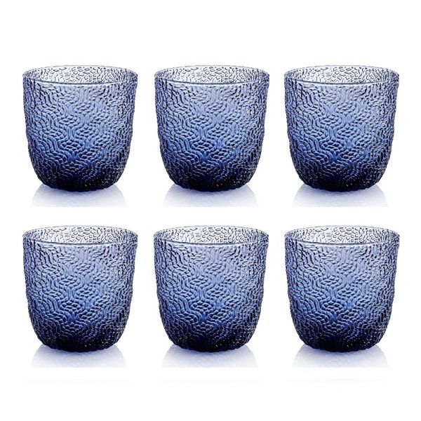 IVV Набор стаканов 6 шт Tricot Indigo blue 300 мл IVV Набор стаканов 6 шт Tricot Indigo blue 300 мл