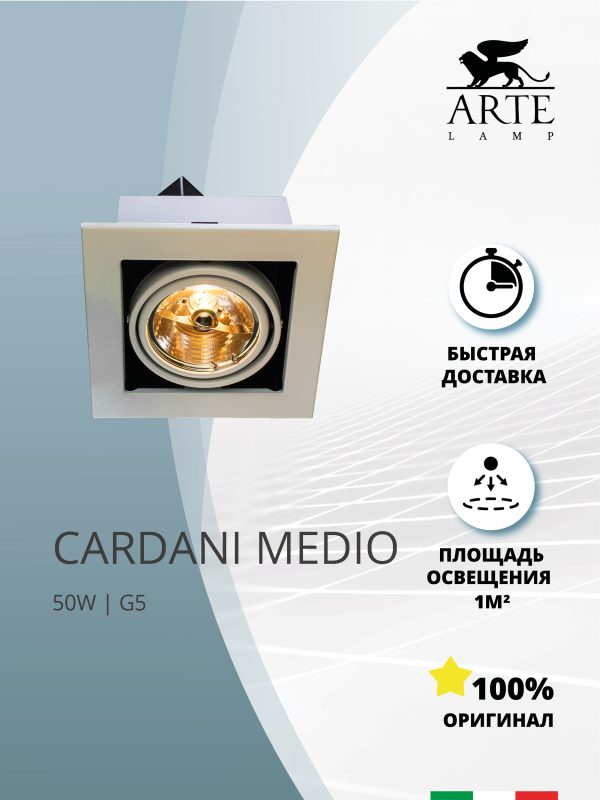 Карданный светильник Arte Lamp CARDANI MEDIO A5930PL-1WH — изображение 4