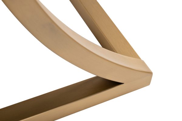 KFG087/2 Стеллаж "Полусфера" прозрачное стекло/золото матовый 71*48*202см — изображение 4