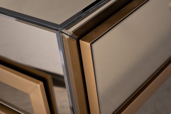 KFG210 Консоль 2 ящика зеркало бронза/золото 120*42*76 см — изображение 4