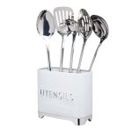 Kitchen Craft Органайзер для кухонных принадлежностей Lovello Retro Ice White