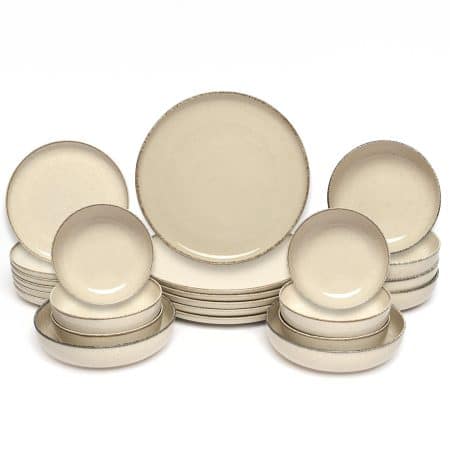 Комплект столовой посуды "Жемчужное настроение" 24 предметов корица