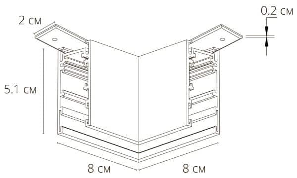 Коннектор угловой для магнитного шинопровода Arte Lamp EXPERT-ACCESSORIES A590606 — изображение 2