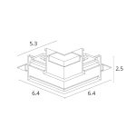 Коннектор угловой для встраимового шинопровода Arte Lamp OPTIMA-ACCESSORIES A731633 — изображение 2