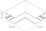 Коннектор угловой внутренний для магнитного шинопровода Arte Lamp LINEA-ACCESSORIES A480833 — изображение 2
