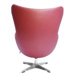 Кресло EGG STYLE CHAIR красный, натуральная кожа — изображение 5