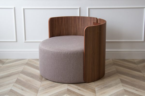 Кресло крутящееся Lagom 800 (капучино твид, орех) — изображение 3