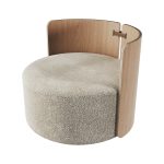 Кресло крутящееся Lagom 800 (молочный букле