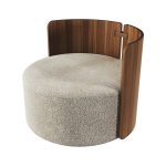 Кресло крутящееся Lagom 800 (молочный букле