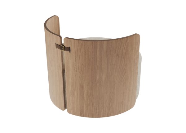 Кресло крутящееся Lagom 800 (молочный, натуральный дуб) — изображение 3