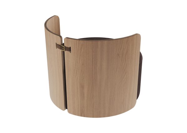 Кресло крутящееся Lagom 800 (шоколад твид, натуральный дуб) — изображение 3