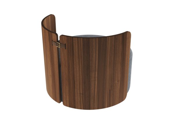 Кресло крутящееся Lagom 800 (светло-серый твид, орех) — изображение 3