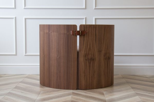 Кресло крутящееся Lagom 800 (светло-серый твид, орех) — изображение 4