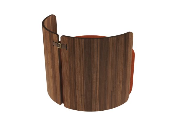 Кресло крутящееся Lagom 800 (терракотовый, орех) — изображение 3