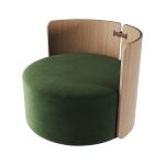 Кресло крутящееся Lagom 800 (зелено-голубой FiberGuard