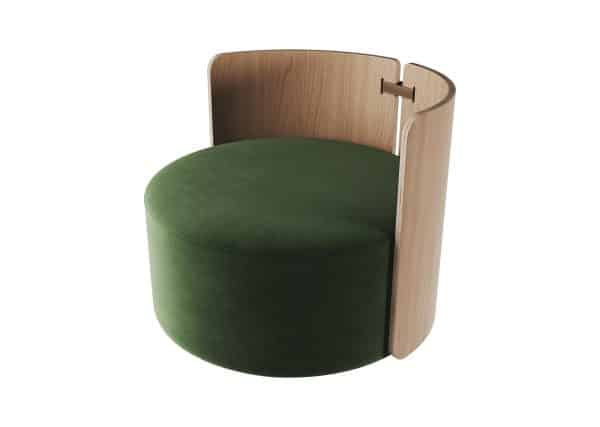 Кресло крутящееся Lagom 800 (зелено-голубой FiberGuard