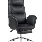 Кресло руководителя TopChairs Solid с оттоманкой черный