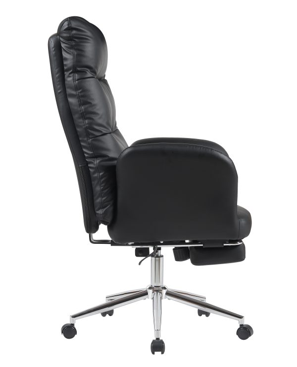 Кресло руководителя TopChairs Solid с оттоманкой черный — изображение 3