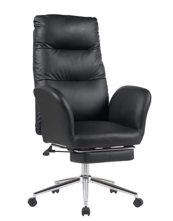 Кресло руководителя TopChairs Solid с оттоманкой черный