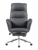 Кресло руководителя TopChairs Solid с оттоманкой серый — изображение 2