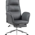 Кресло руководителя TopChairs Solid с оттоманкой серый