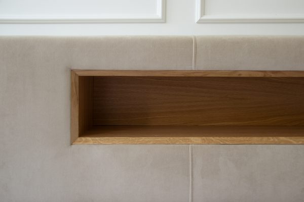 Кровать Cube c нишей L антивандальная ткань (молочный) — изображение 3