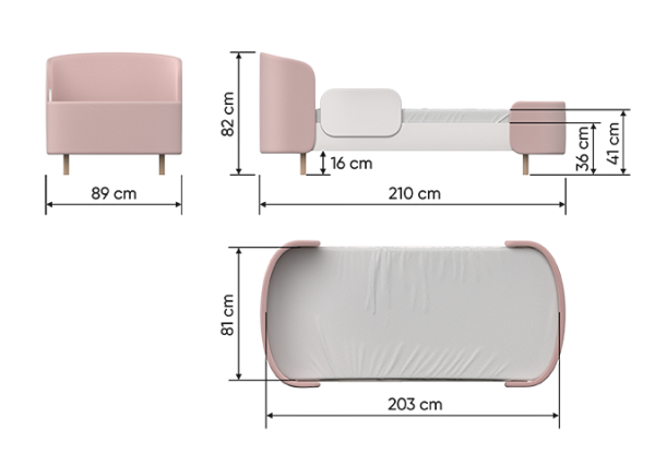 krovat-podrostkovaja-kidi-soft-razmer-l-rozovyj-3 Кровать подростковая KIDI Soft размер L (розовый) — изображение 4