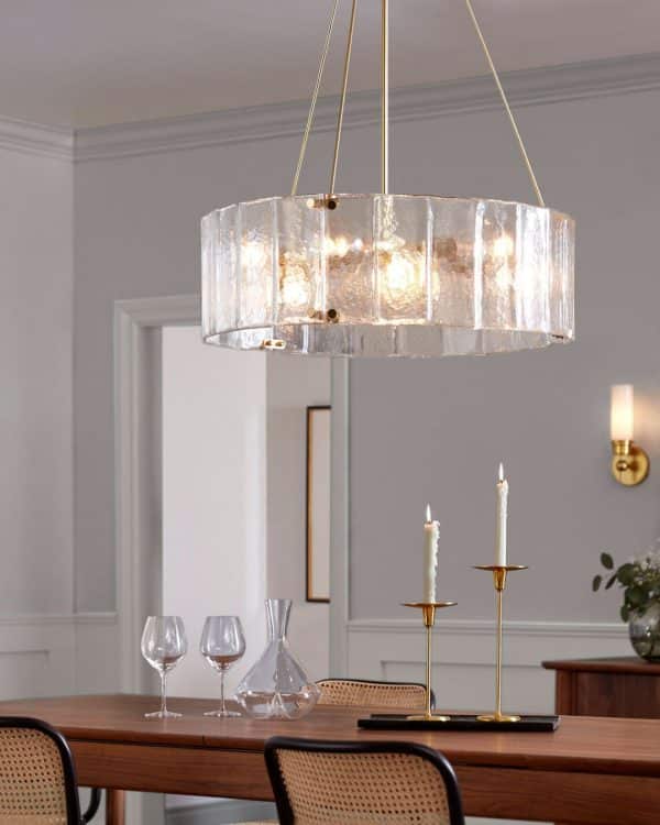 Круглая золотая люстра “Норидж” — изображение 2