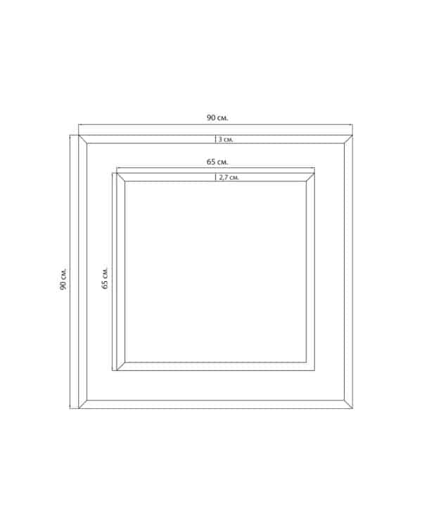 Квадратное зеркало в раме “Карлсбад” — изображение 3