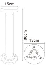 Ландшафтный светильник Arte Lamp AMSTERDAM A1213PA-1BK — изображение 3