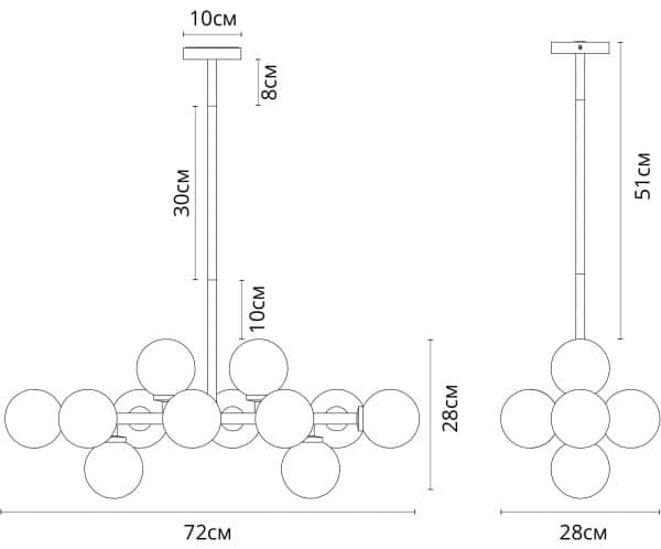 Люстра на штанге Arte Lamp BOLLA-PICCOLO A3988SP-12AB — изображение 4