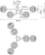 Люстра на штанге Arte Lamp DELACRUA A7770PL-6PB — изображение 4