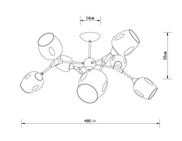 Люстра на штанге Arte Lamp SEPPIA A4211PL-8BK — изображение 3