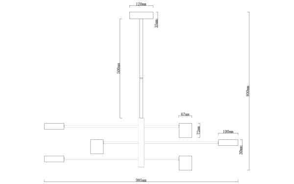 Люстра на штанге Arte Lamp STANLEY A2476PL-40BK — изображение 2
