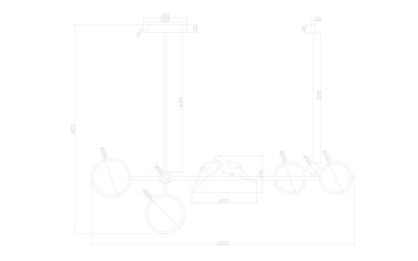 Люстра на штанге Arte Lamp TOLIMAN A2613SP-4BK — изображение 2
