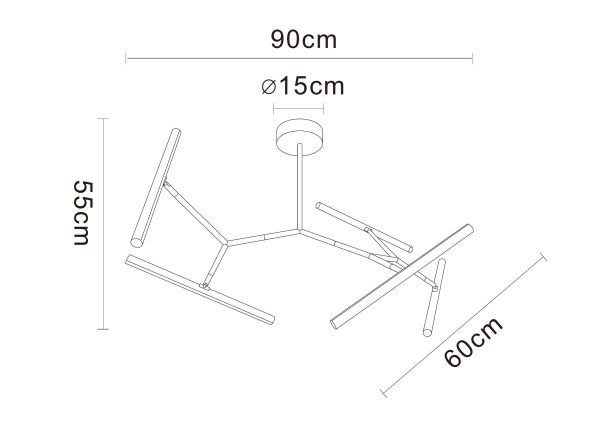 Люстра на штанге Arte lamp ZULU A2170PL-49BK — изображение 3