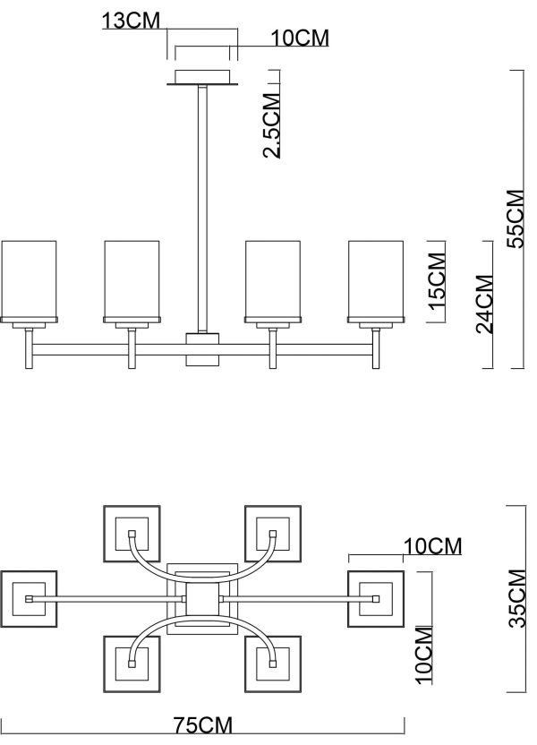 Люстра на штанге Divinare FAWARIS 4504/17 LM-6 — изображение 5