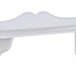 Полка декоративная прямая белая