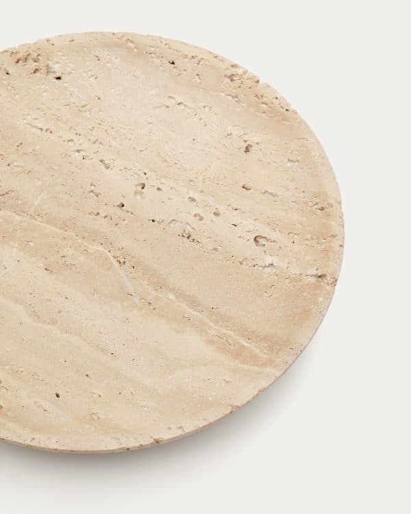 Madlena Маленький бежевый травертиновый поднос — изображение 4