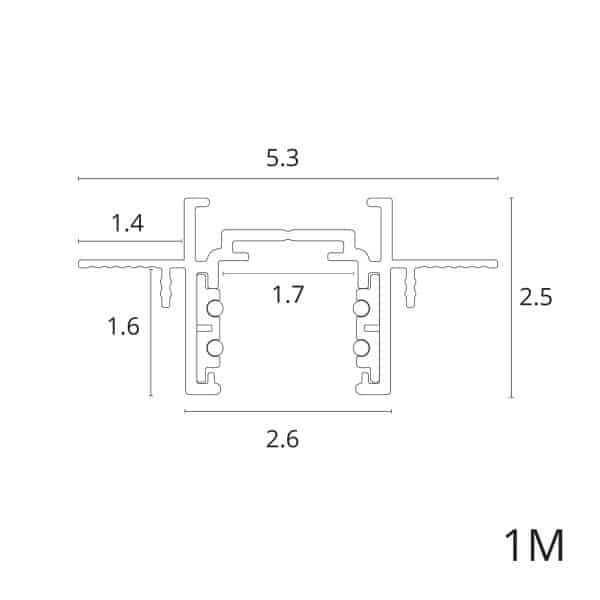Магнитный шинопровод встраиваемый в гипсокартон Arte Lamp OPTIMA-ACCESSORIES A730133 — изображение 3