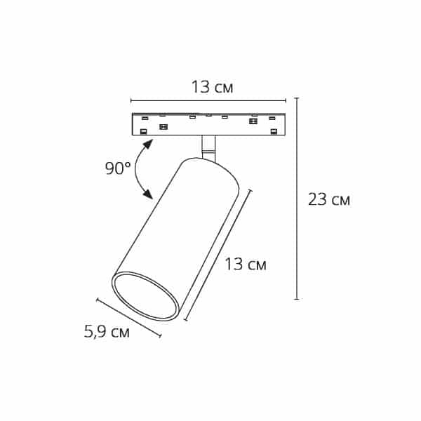 Магнитный трековый светильник Arte Lamp LINEA A4661PL-1AB — изображение 2