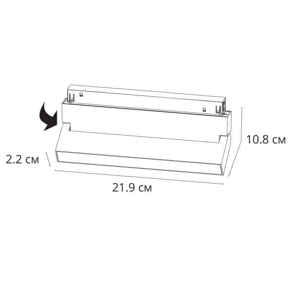 Магнитный трековый светильник Arte Lamp LINEA SMART A4697PL-1BK — изображение 2