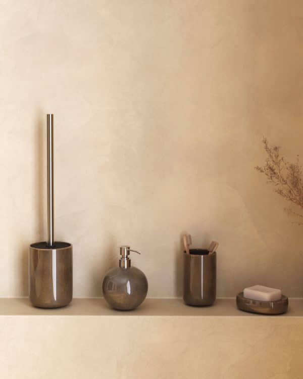 Мыльница керамическая Berdolina коричневая — изображение 4