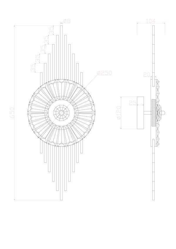 Настенный светильник Arte Lamp ALMAAZ A2564AP-1PB — изображение 3